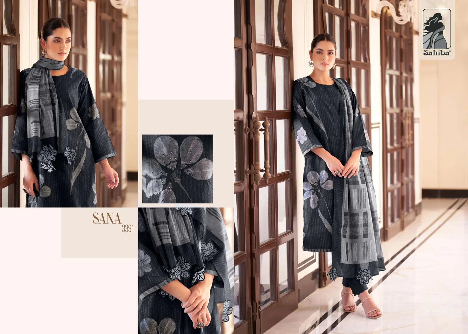 Sana By Sahiba Lawn Cotton Digital Printed Dress Material Wholesale Online